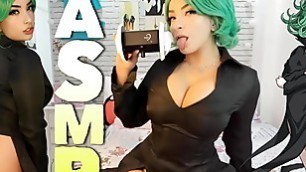 ASMR INTENSE porn ear licking Tatsumaki cosplay teasing and making you cum