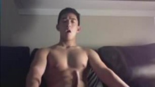 US asian hunk muscled JO on webcam (12'43'')