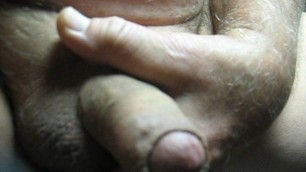 66yrold Grandpa &97 dick penis closeup nocum naked stroke