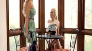 Busty Blondie Visits Lesbian Friend For Her Weekly Massage