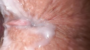 Close up fuck with creamy roommate, the hottest asshole