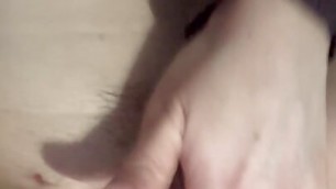 I touch my hairy pussy in front of my lover and filming to show my husband Cuckold